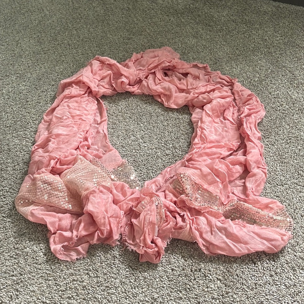 Light Pink w/Sequins Scarf